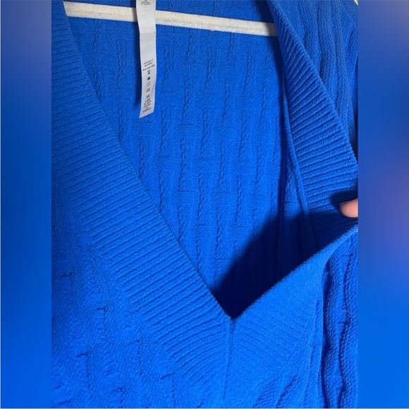 Lululemon✨Cable-Knit Relaxed-Fit Sweater Vest✨Oversized•Pipe Dream Blue✨NWOT✨XL - Picture 14 of 15